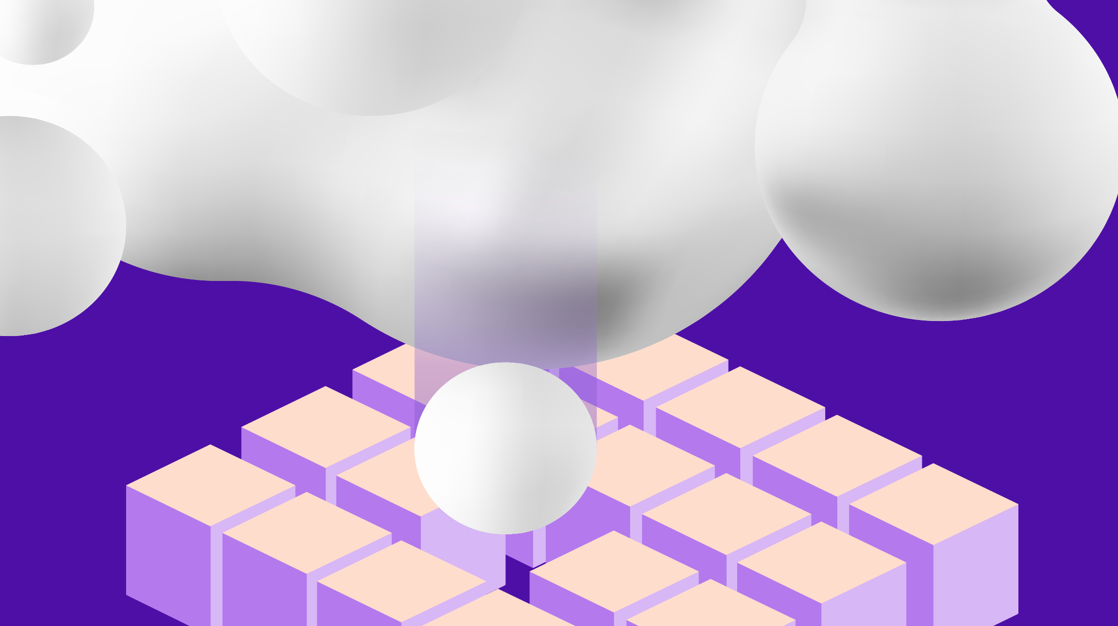 Cloud above grouped cubes