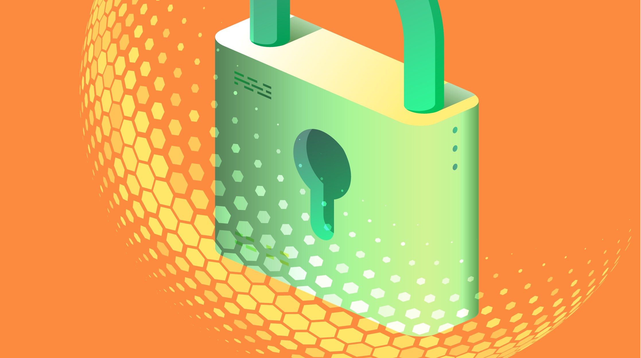 Hexagon sphere with lock