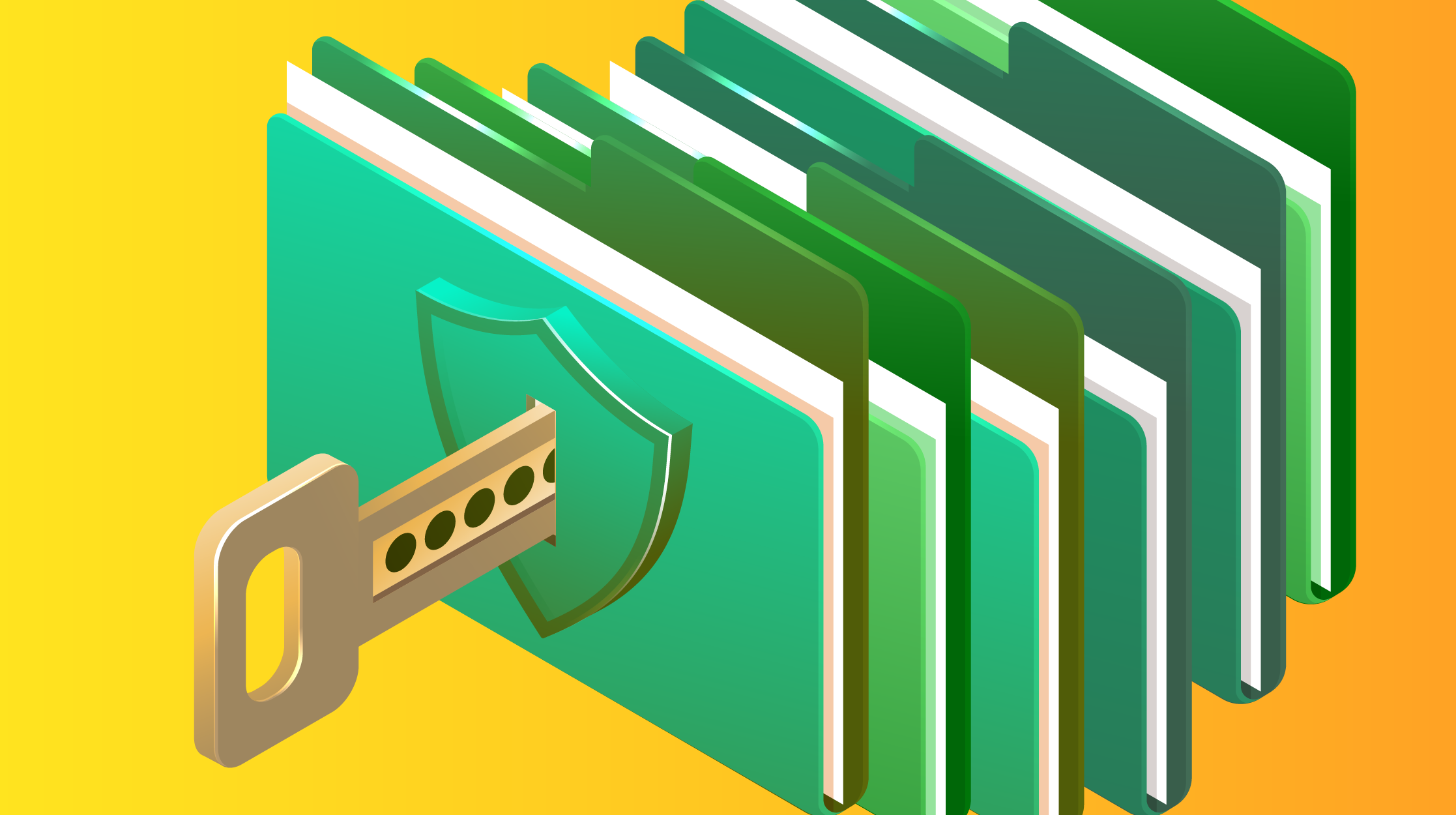Security folders with key