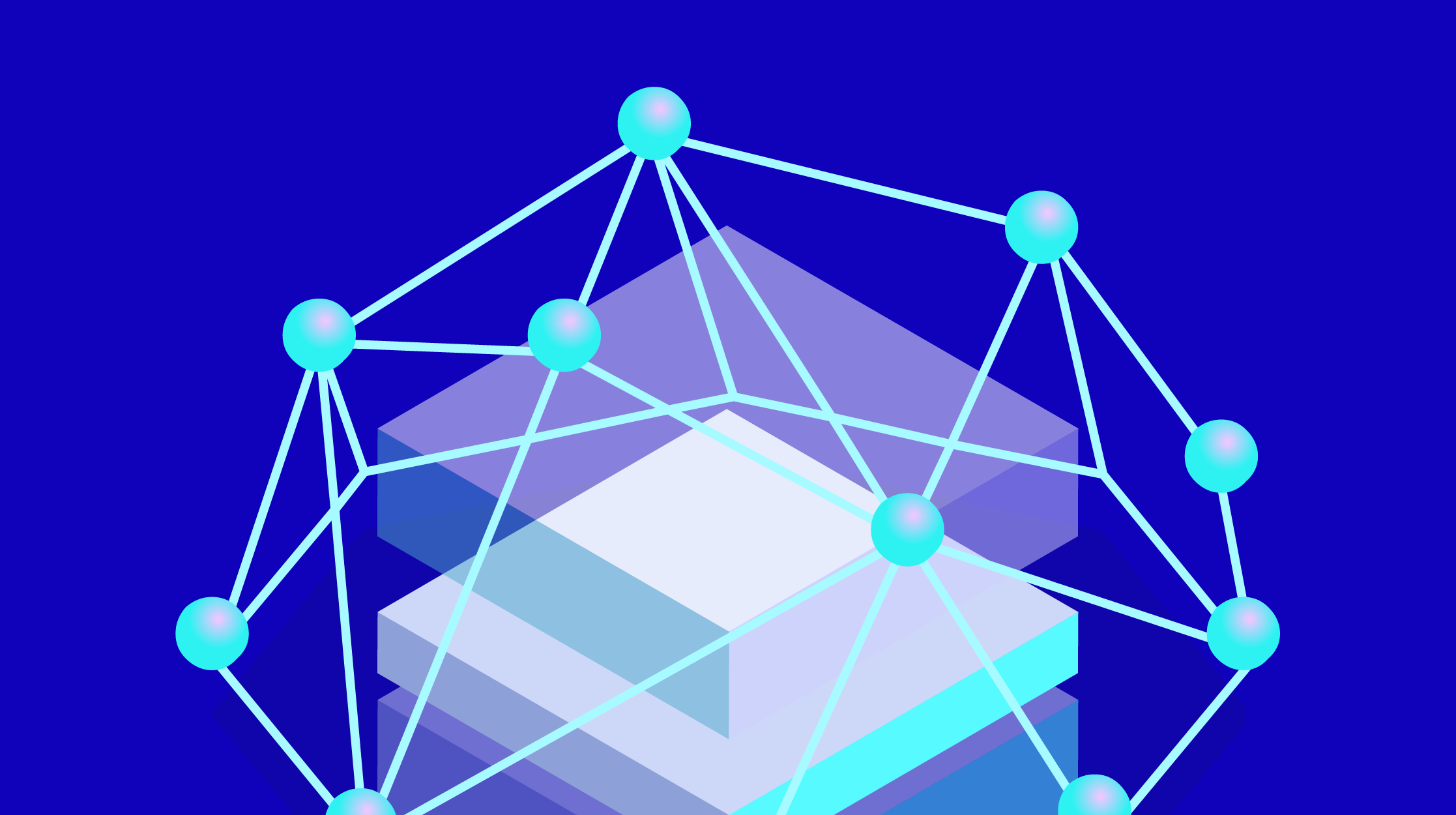 Connected spheres surrounding rectangular shapes