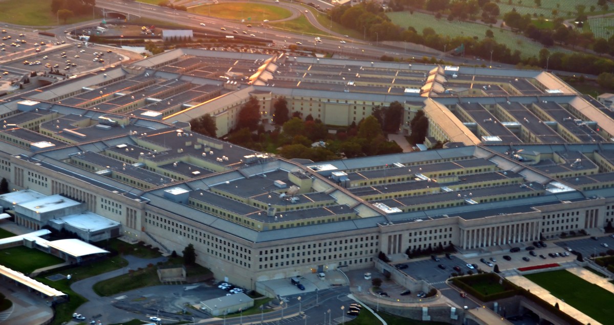US Pentagon at sunset