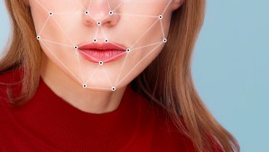 Facial recognition biometric verification woman