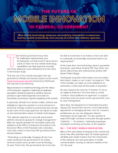 FedScoop report on mobile innovation federal government