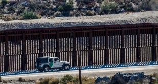 Border fence wall California Mexico
