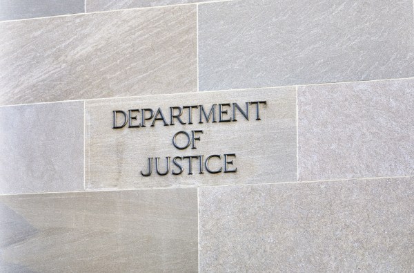 Department of Justice Building Sign DOJ