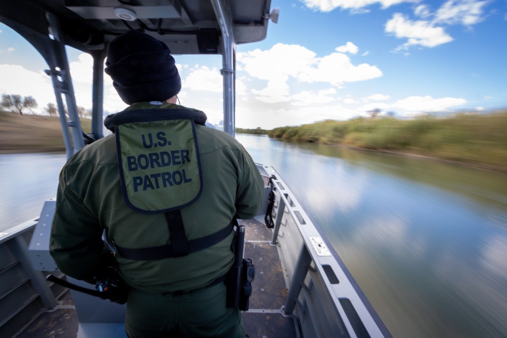 Yuma Sector Border Patrol Agents patrol the Colorado River near Yuma, Arizona; U.S. Customs and Border Protection