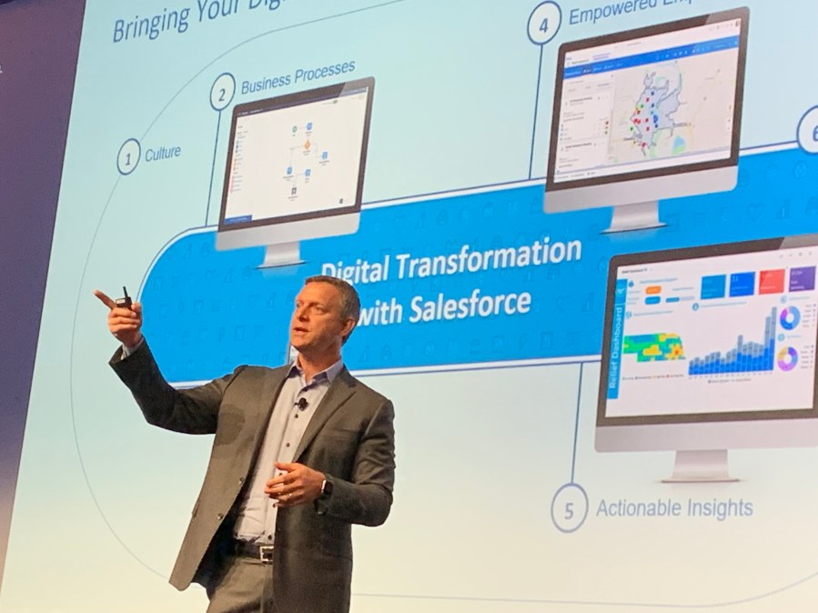 Paul Tatum, Salesforce's Public Sector Unit, speaking at the recent Gartner CIO Symposium. (Salesforce)