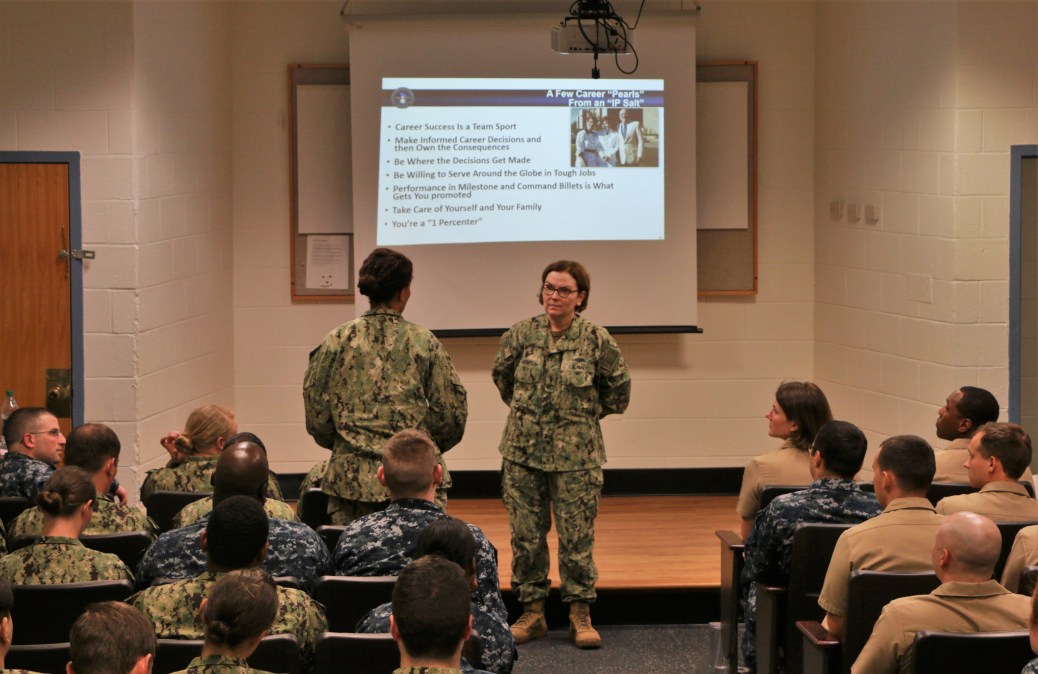 Rear Adm. Kathleen Creighton Visits and Shares Wisdom IWTC Virginia Beach