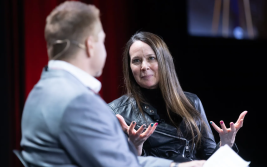 CISA Director Jen Easterly speaks at the CrowdStrike Government Summit on April 11, 2023. (Scoop News Group photo)