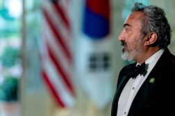 US Representative Ami Bera (D-CA) arrives for a State Dinner with US President Joe Biden and South Korean President Yoon Suk Yeol at the White House in Washington, DC, on April 26, 2023. (Photo by Stefani Reynolds / AFP)