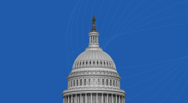 Image of US Capitol evoking data flow